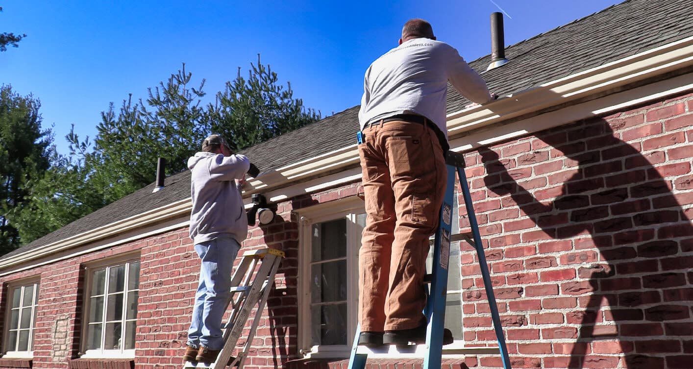 Seamless gutter installation in Farmington, CT