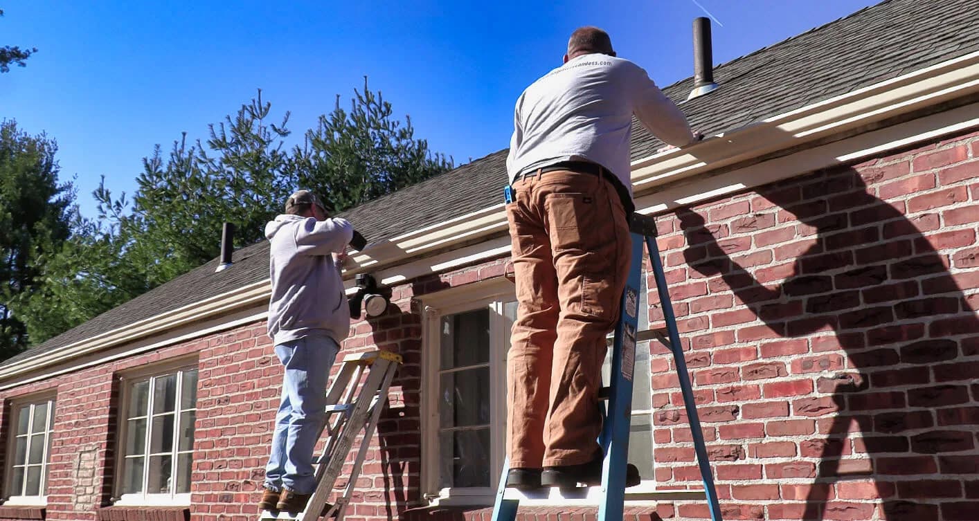 Seamless gutter installation in Farmington, CT