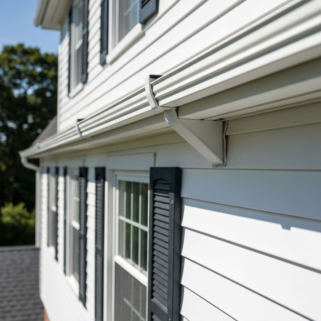 Expert gutter repair in progress